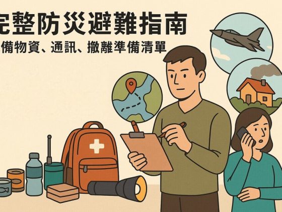 完整防災避難指南｜戰備物資、通訊、撤離準備清單