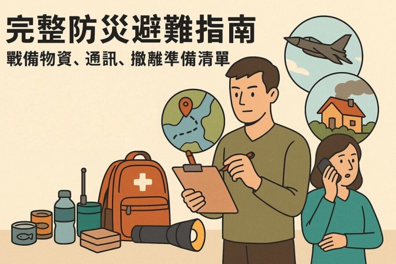 完整防災避難指南｜戰備物資、通訊、撤離準備清單