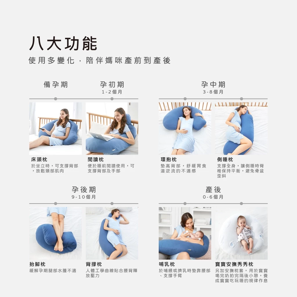 Hugsie 月亮枕 八大功能