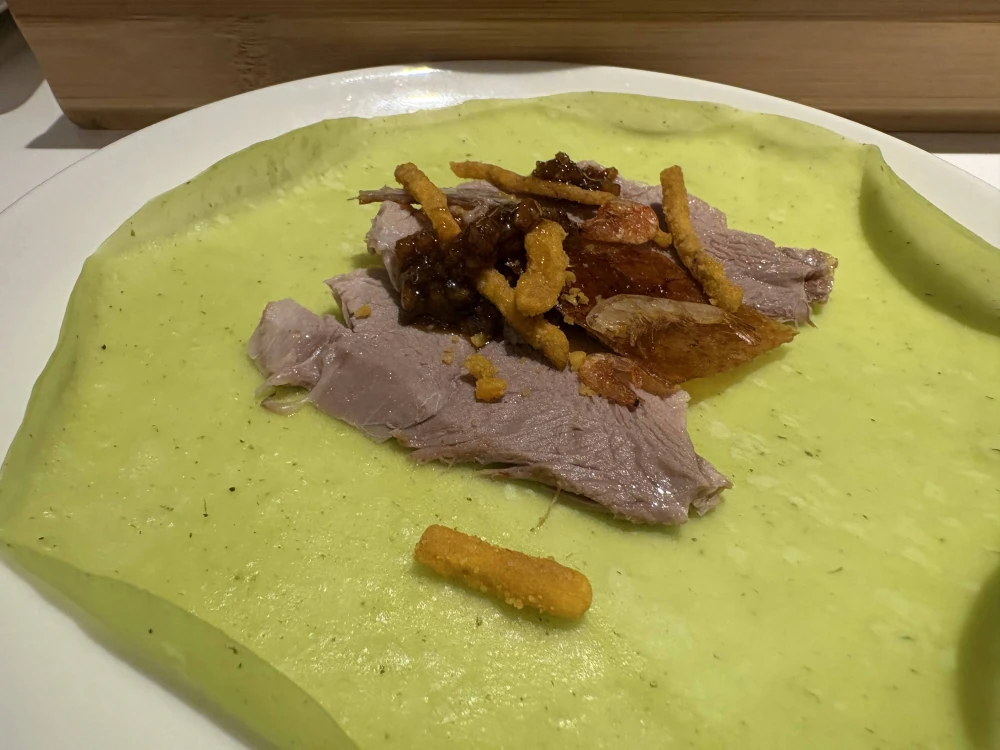粵亮廣式料理-片鴨皮＋醬跟金沙蝦